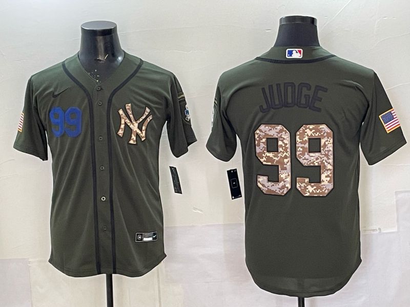 Men 2025 New York Yankees #99 Judge Green camo Nike MLB Jersey style 05